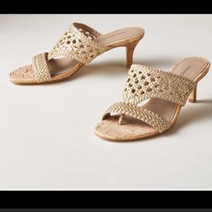 Donald/Pliner gold dust sandals size 7 1/2
